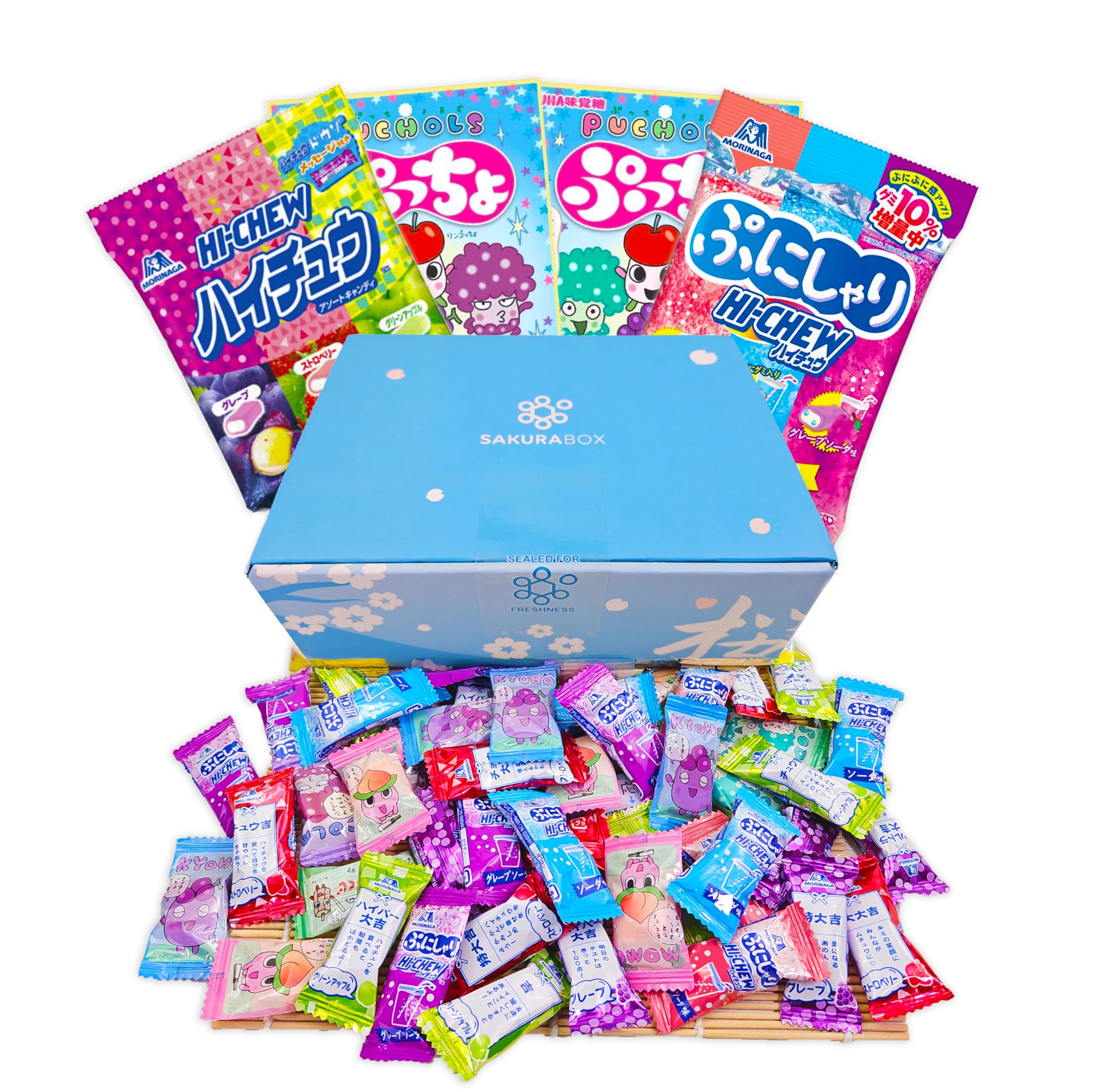 Amazon.com : Popular Japanese Taffy Candy Gift Box Assortment, 100